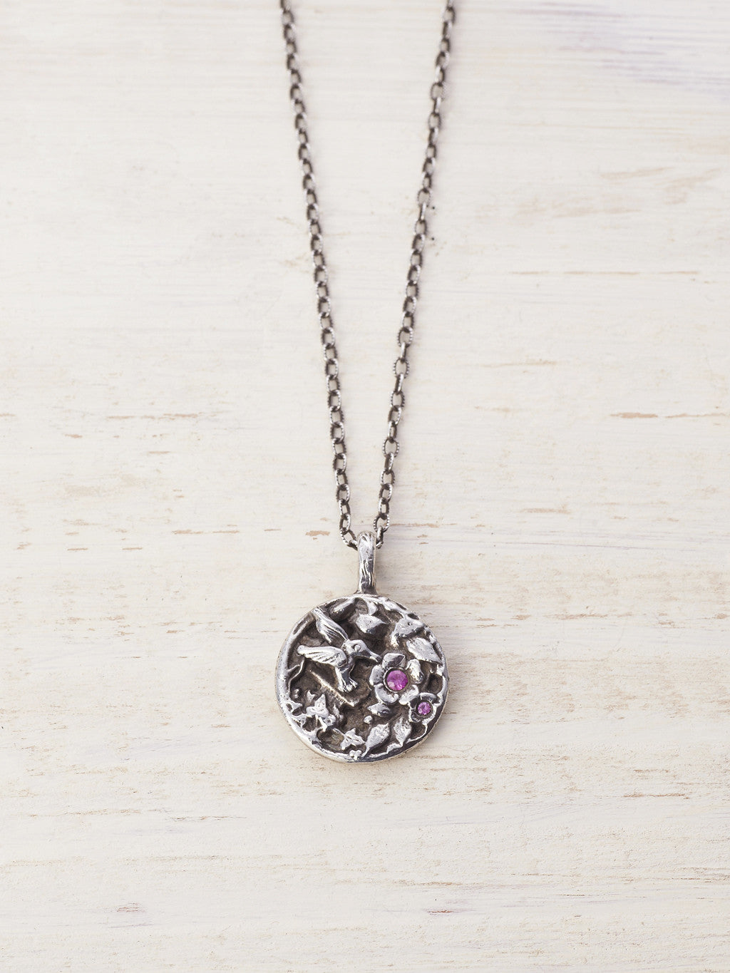 Ruby Hummingbird Nectar Necklace - LUNESSA
