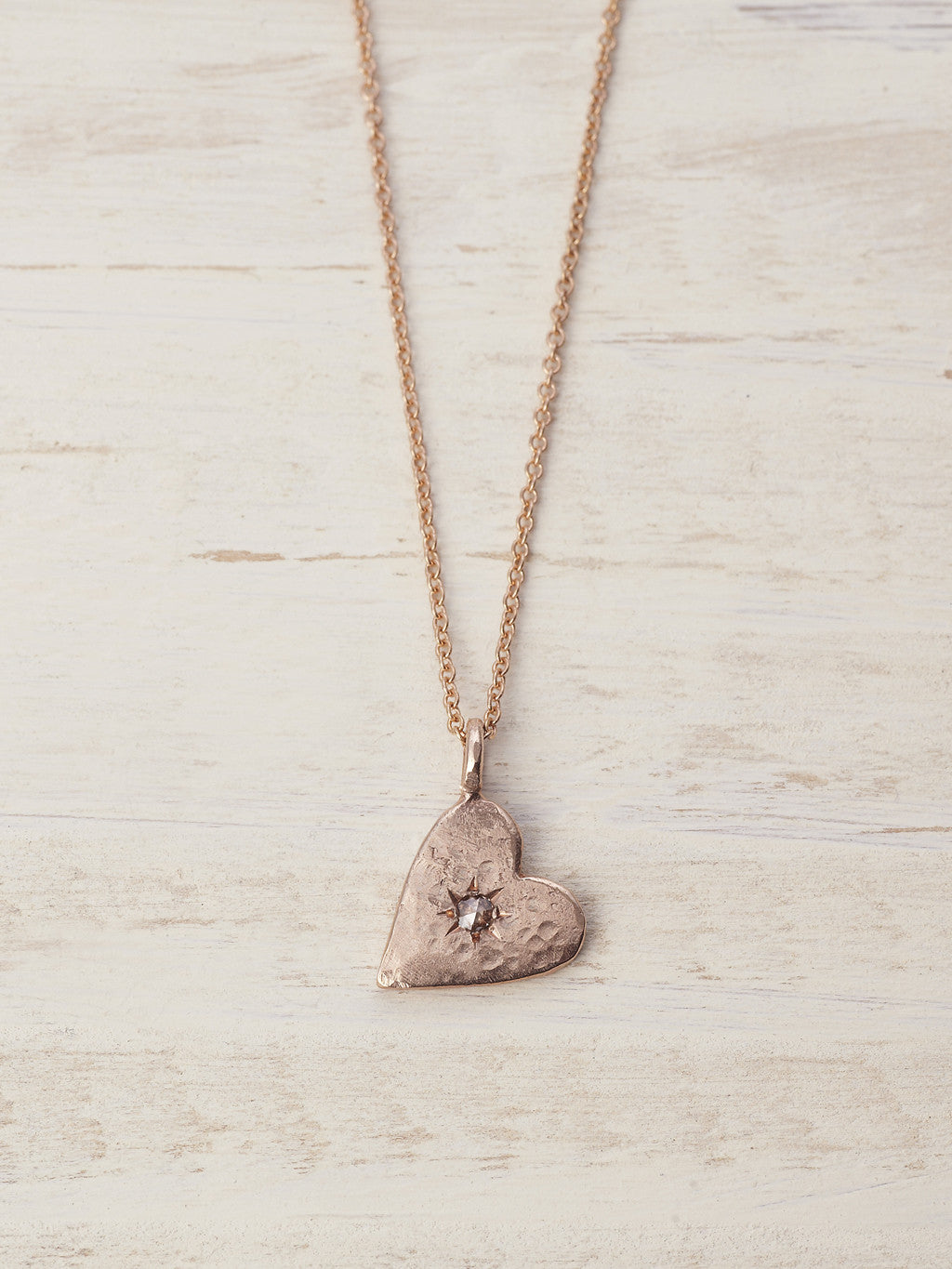 Shooting Star Diamond Heart Necklace - LUNESSA