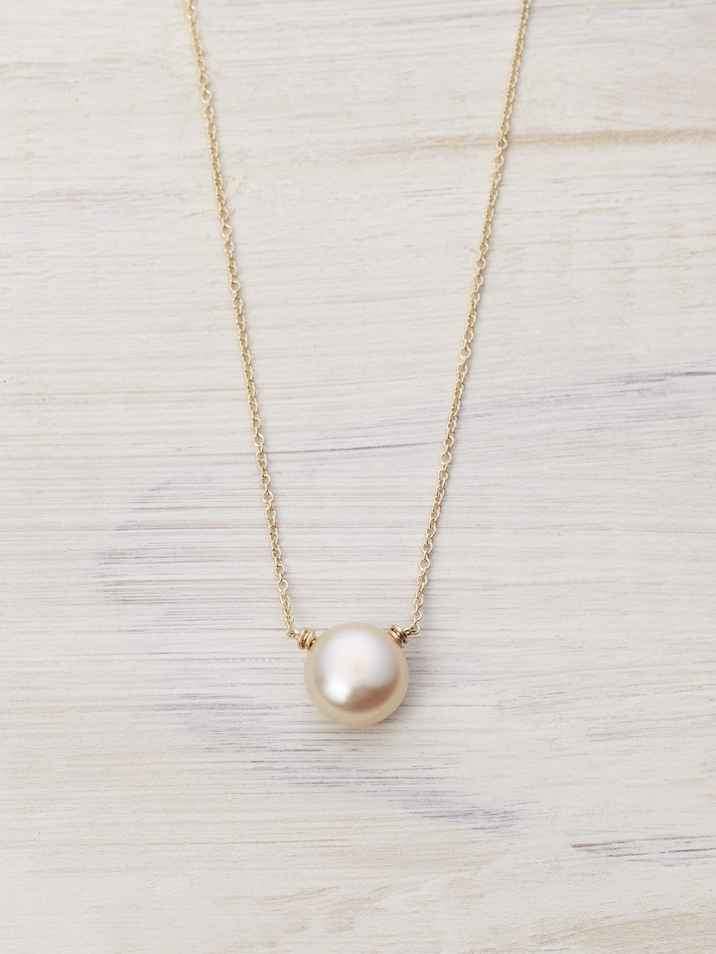 Peach Freshwater Pearl Drop Necklace - LUNESSA