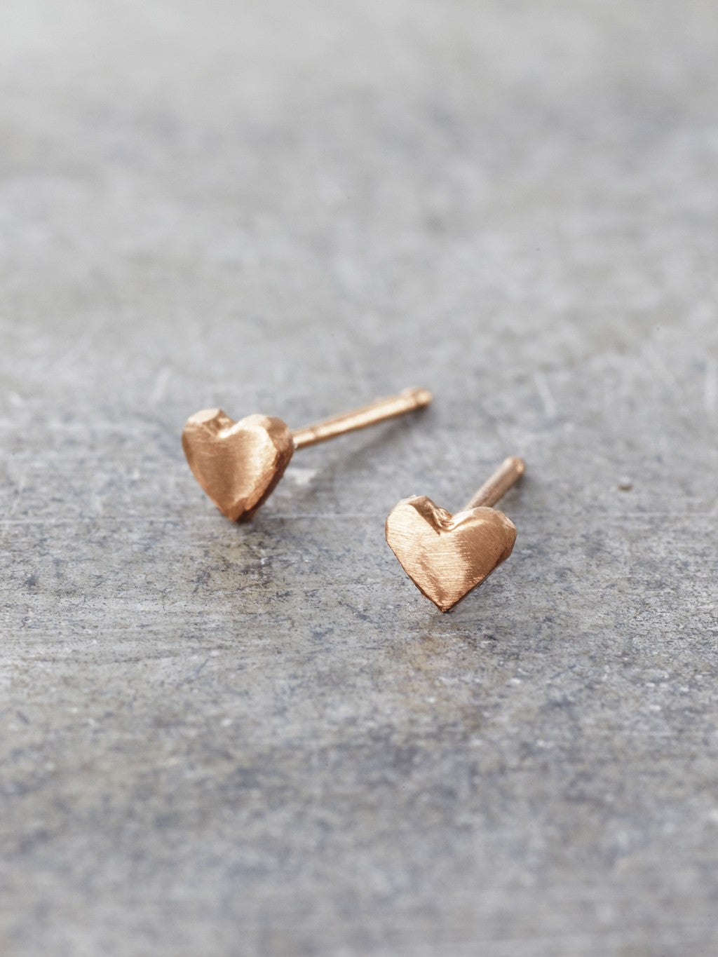 14K Tiny Heart Posts - LUNESSA