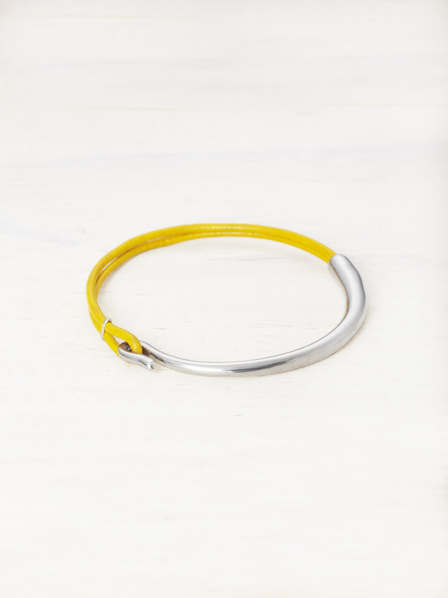 Leather Bar Bracelet - Limoncello - LUNESSA