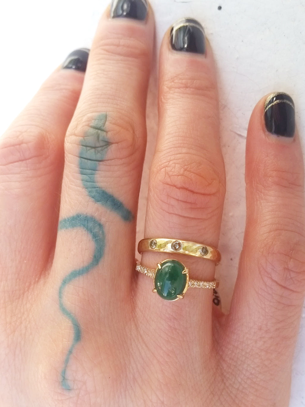 Guinevere Emerald Cabochon Ring
