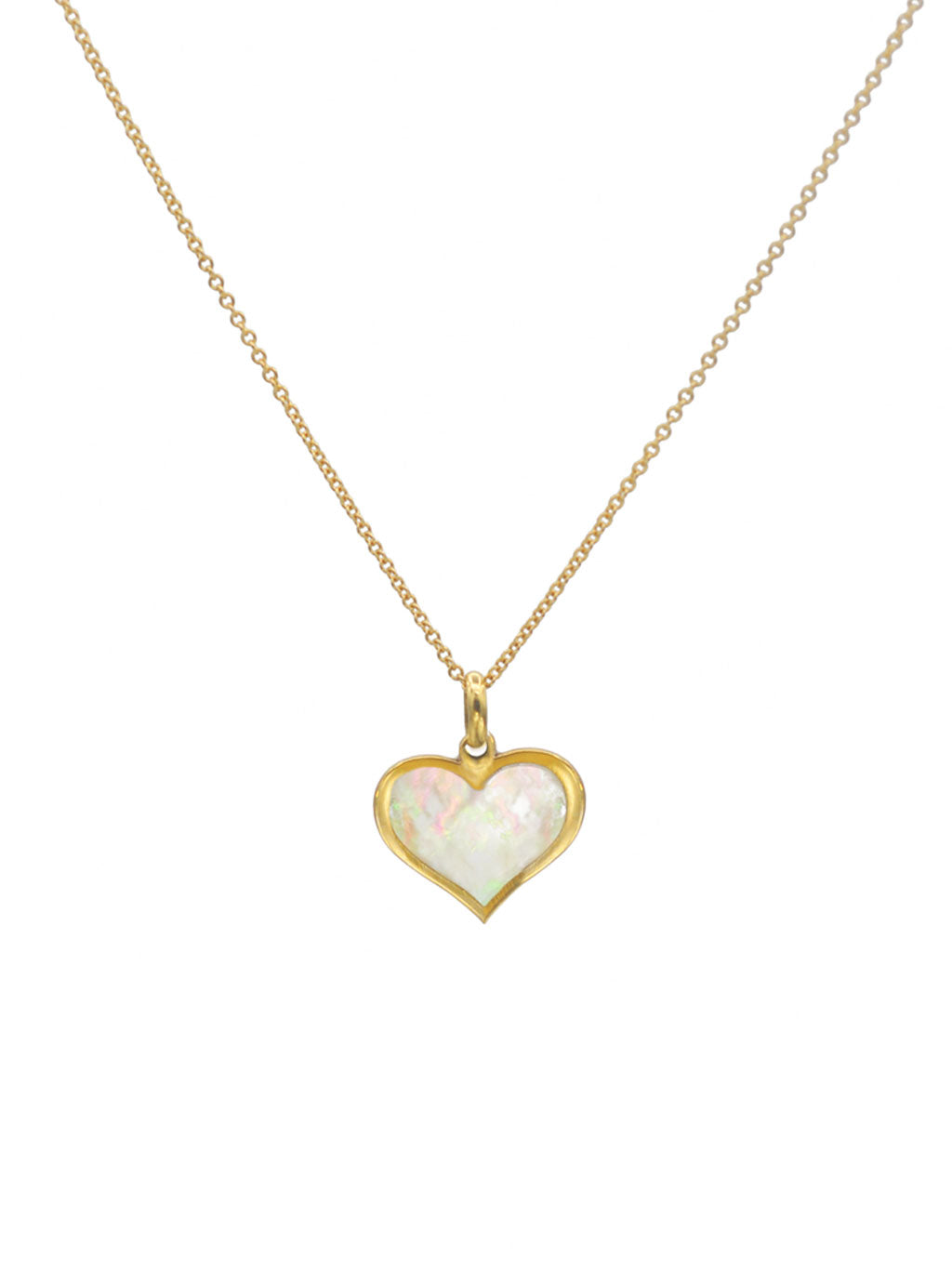 Rainbow Mother of Pearl Framed Heart