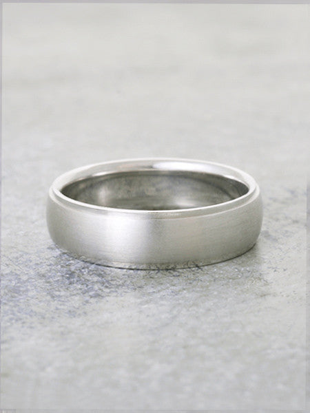 Bevelled Edge Matte Finish Wedding Band