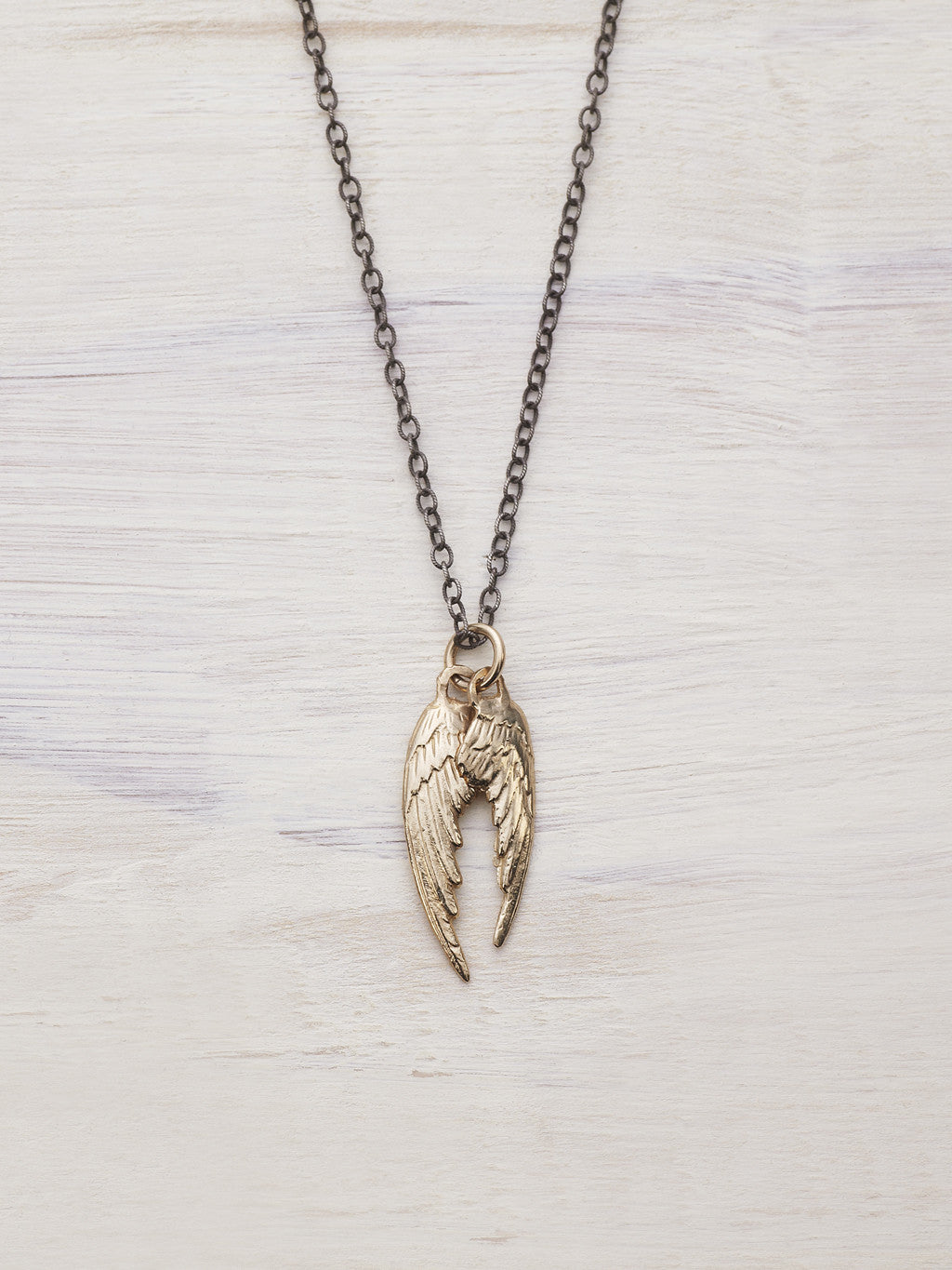 14K Gold Angel Wings Necklace - LUNESSA