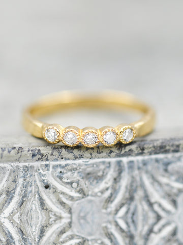 14K Daisy Diamond Ring - 2.4mm