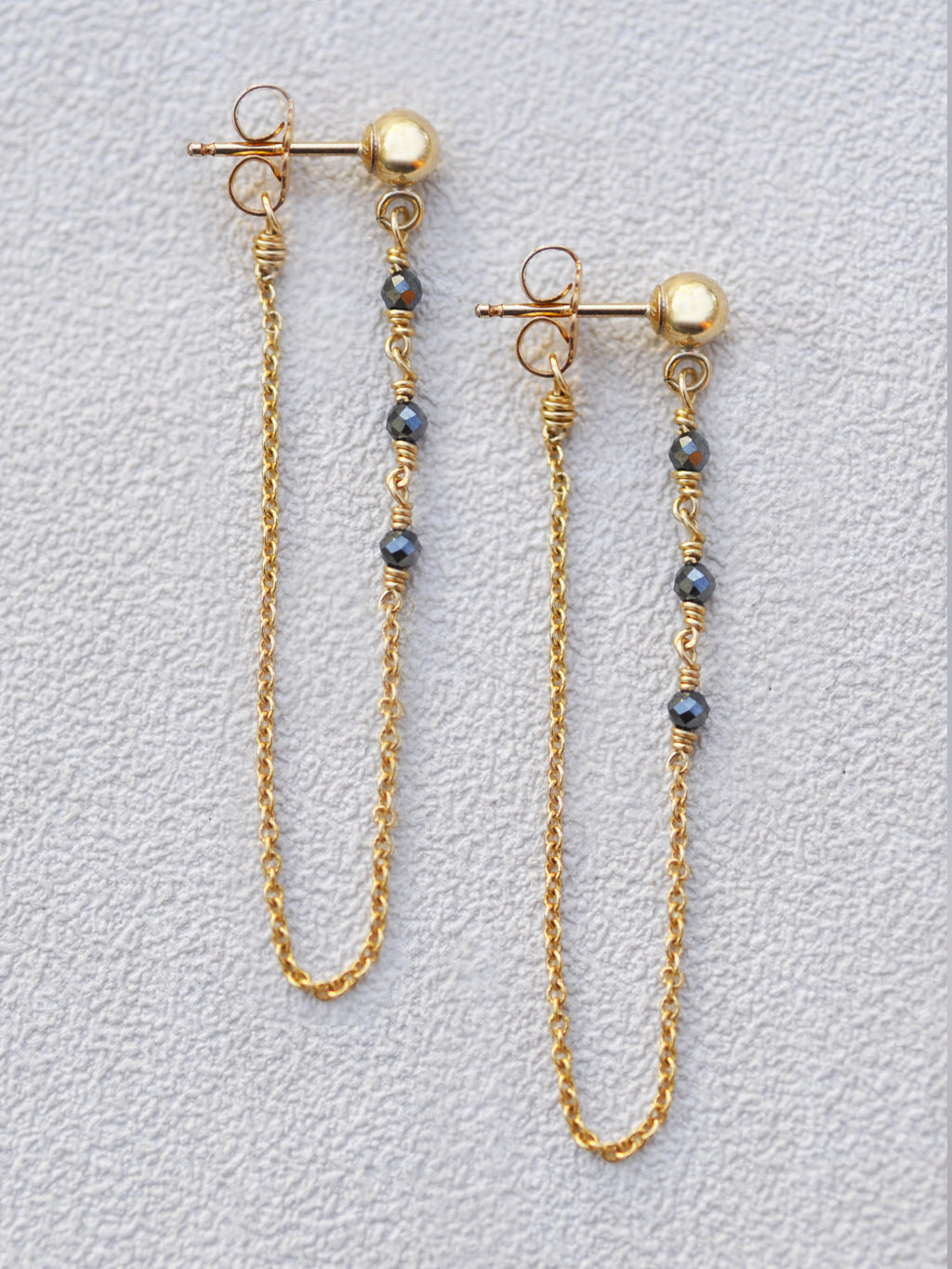 Pearl & Stone Embellished Square Shape Long Chain Earrings | B284-SPC23-14  | Cilory.com