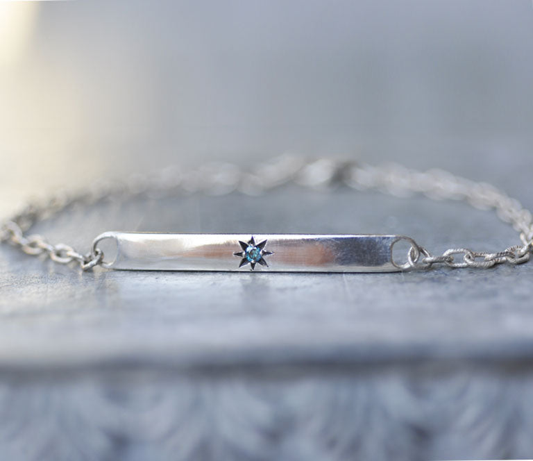 Celestial Blue Diamond Star Bracelet