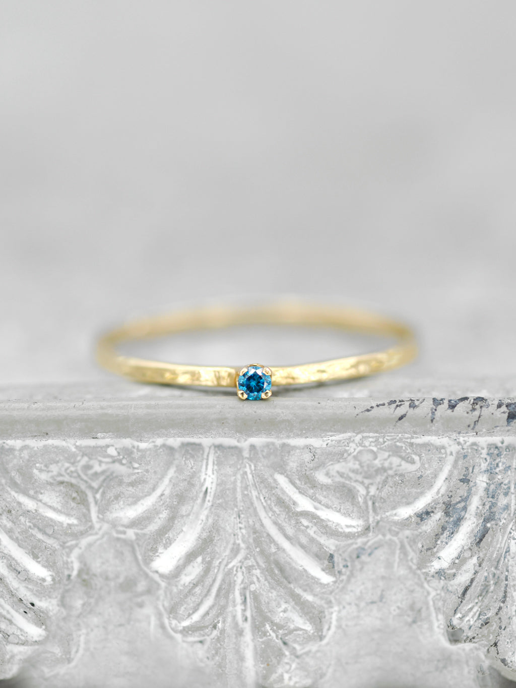 14k blue diamond ring Clearance