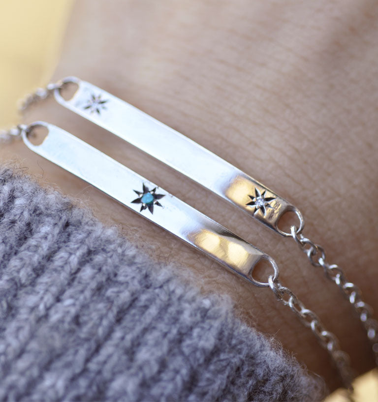 Celestial Blue Diamond Star Bracelet