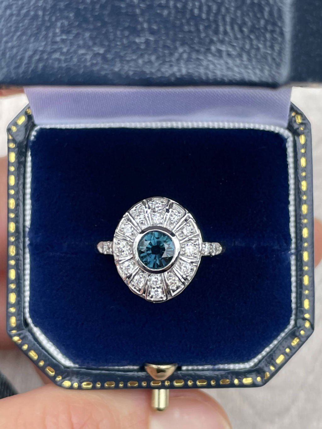 14K Deco Daniella Sapphire Ring