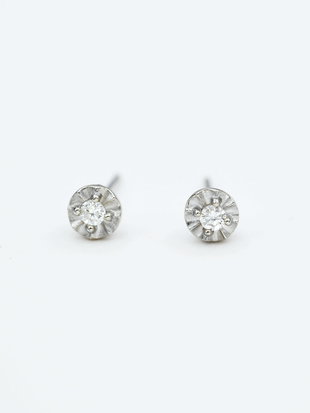 14K Diamond Illusion Post Earrings
