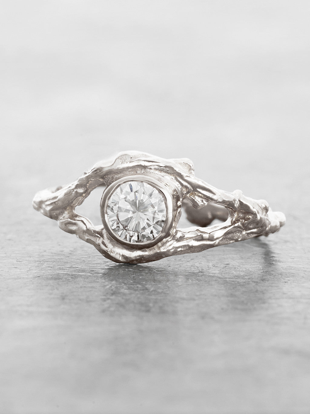 Fairy Branch Ring White Gold