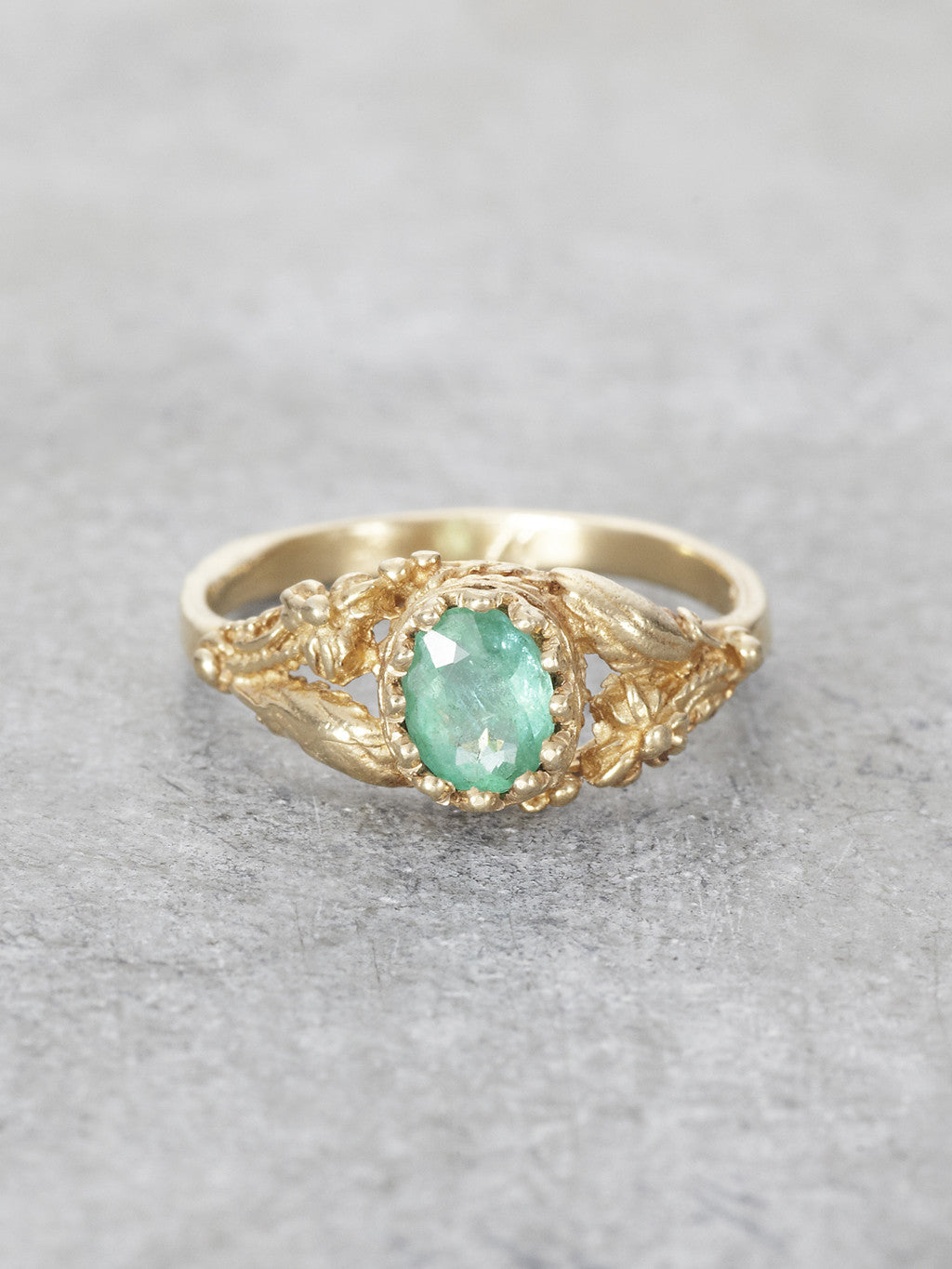 14K Earthly Emerald Garden Ring | LUNESSA