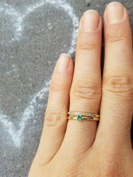 14K Emerald Wish Ring - LUNESSA