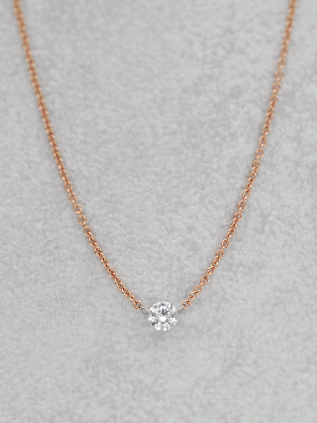 14K Floating Diamond Necklace CT LUNESSA