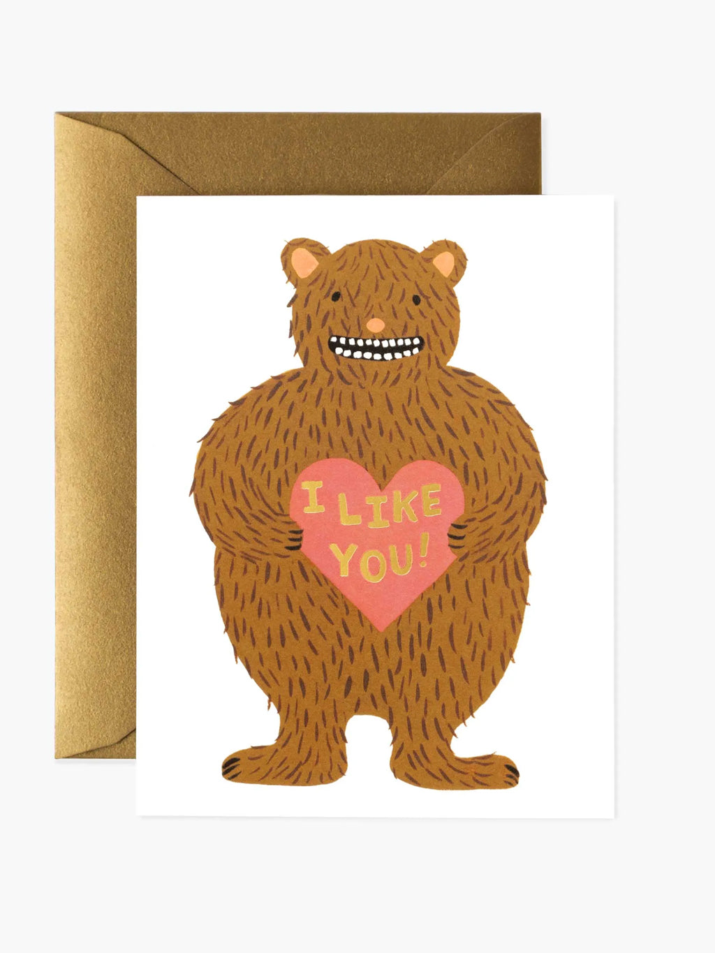 ""I Like You"" Love Bear Greeting Card