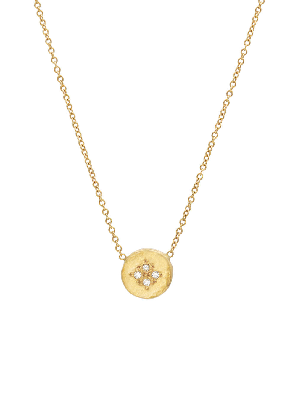 14K Fior Dot Necklace - Birthstone Gems