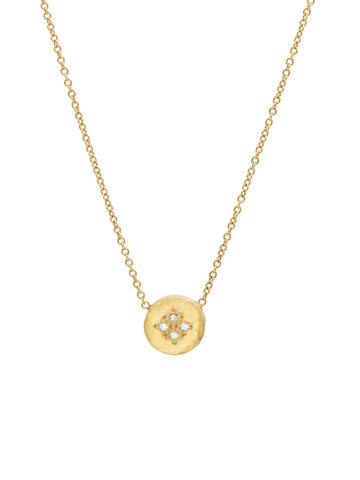 14K Fior Dot Necklace - Birthstone Gems