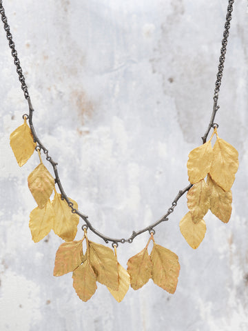 Cascading Autumn Birch Necklace