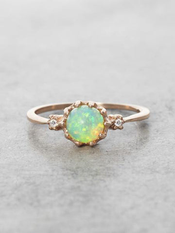 Mystical Opal Orb Ring