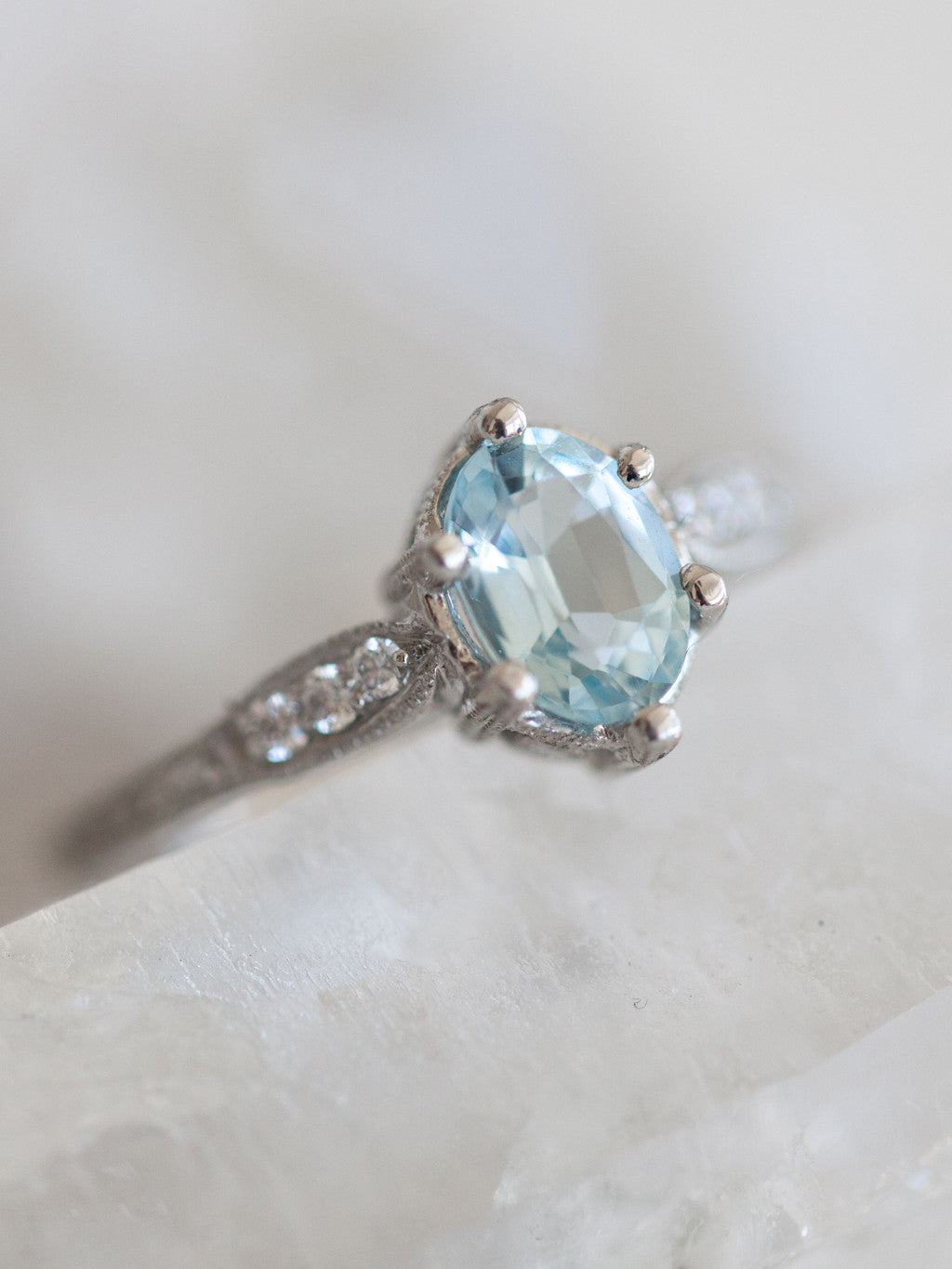 Priscilla Aquamarine & Diamond Ring