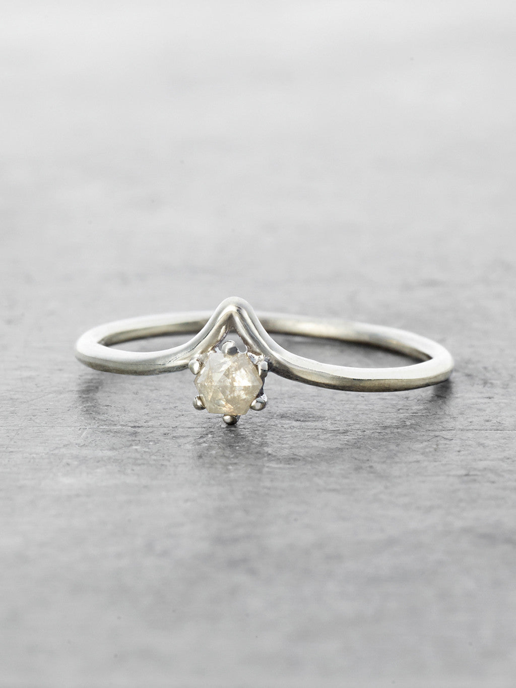 Rough Diamond Solitaire Ring - Made to Order, Choose Your Gold Tone –  Midwinter Co. Alternative Bridal Rings and Modern Fine Jewelry