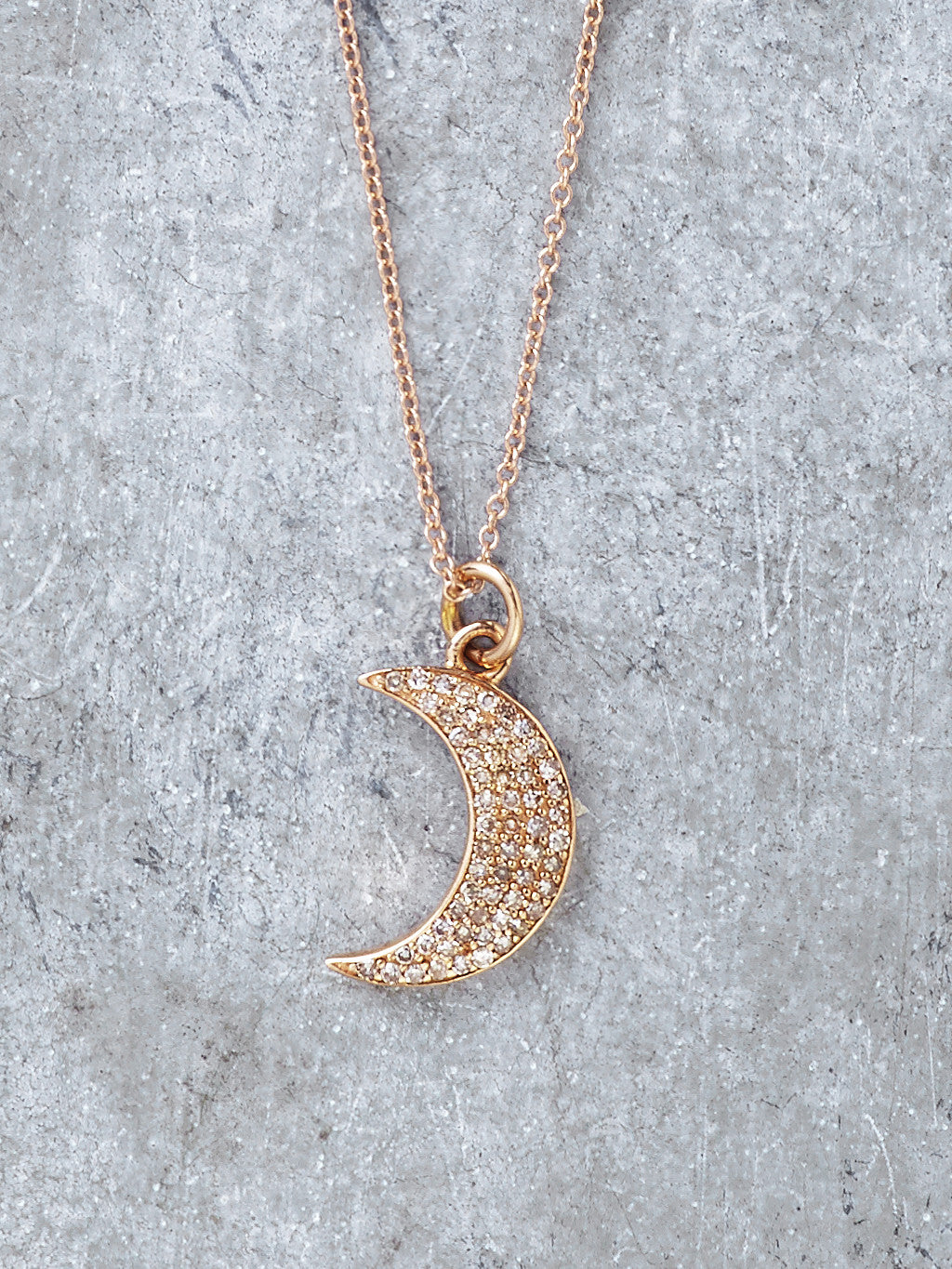 Crescent Moon Pendant Necklace in 92.5 Silver – HighSpark