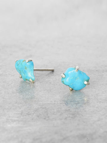 Raw Turquoise Nugget Posts