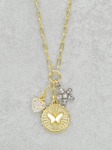 14K Vermeil Butterfly Charm Necklace