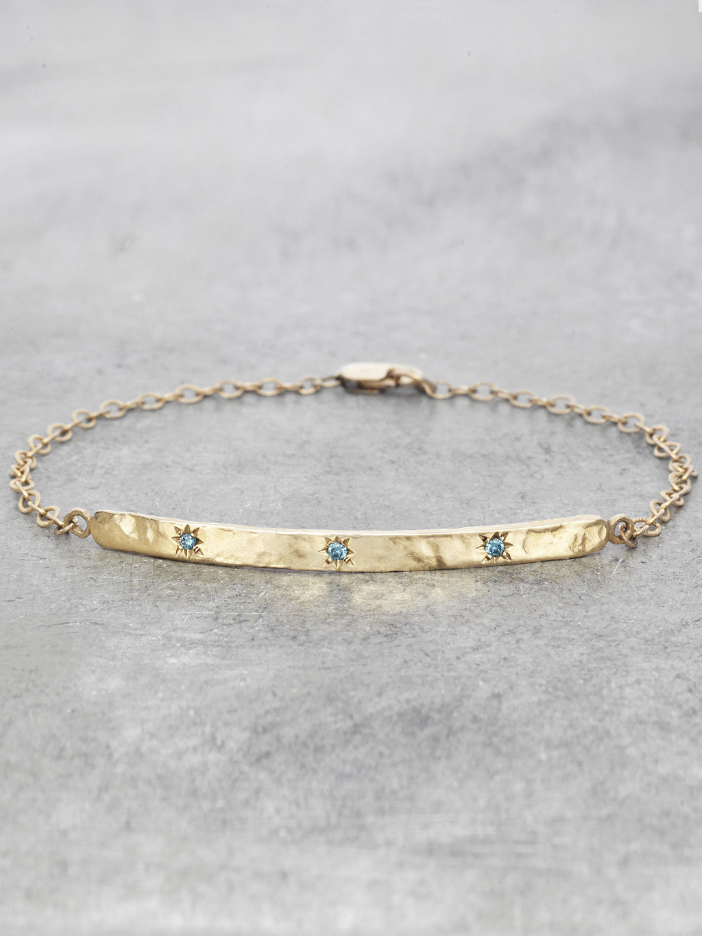 Celestial Blue Diamond ID Bracelet