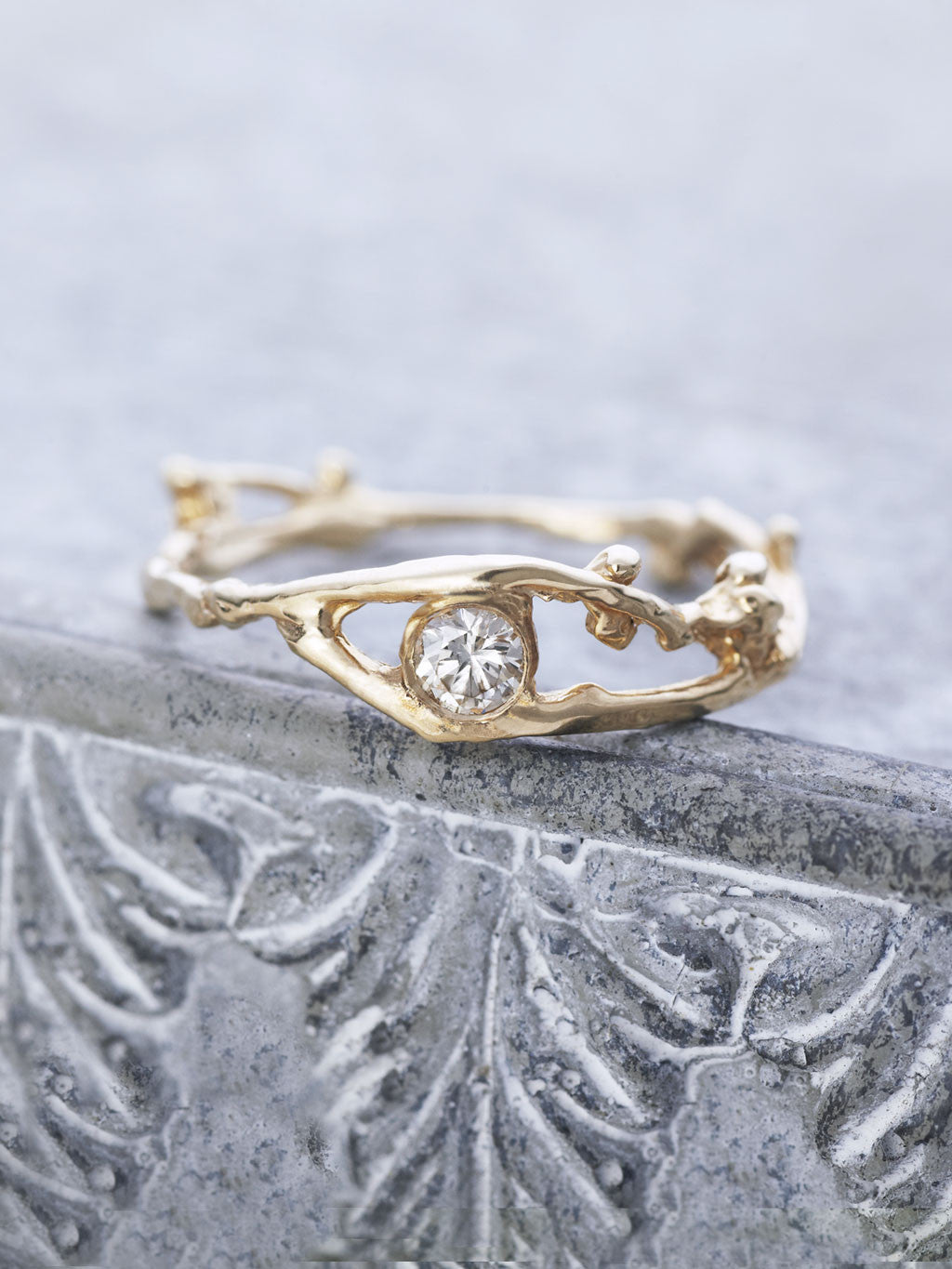 14K Fairy Diamond Branch Ring - LUNESSA
