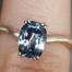 Custom Art Deco Inspired OvCustom Montana Sapphire Engagement Ring