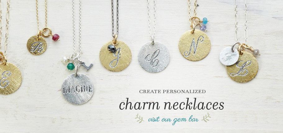 Create Personalized Charm Necklaces- Shop our Custom Gem Bar